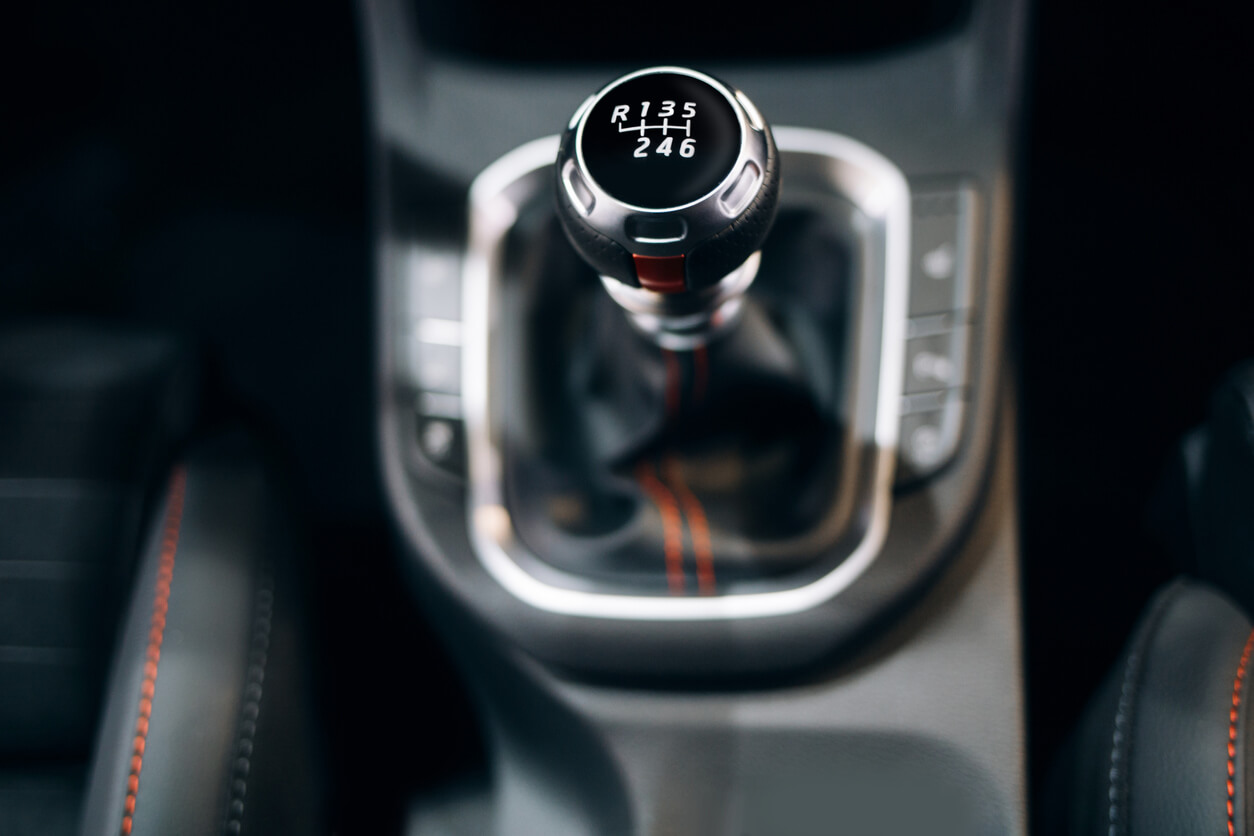 Manual transmission in a Ford Mustang